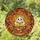 Whimsical Fall Art Lover's Vibrant Tiffany Glass Cute Ghost Teacup Reading Autumn Leaf Mosaic Stained Glass Suncatcher - 1