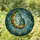 Stained Glass Art Lovers' Serene Cat Moon Celestial Cosmic Emerald Green Amber Gold Teal Blue Stained Glass Suncatcher - q6FYPvMGXd