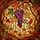 Autumn Enthusiasts' Vibrant Tiffany Style Stained Glass Autumnal Grapes Acorns Foliage Jewel Tone Pattern Stained Glass Suncatcher - 5