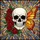 Art Lovers' Tiffany Style Stained Glass Skull Red Roses Orange Butterfly Swirling Mosaic Black Lead Lines Stained Glass Suncatcher - 5