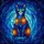 Cat Lovers' Vibrant Tiffany Stained Glass Cosmic Cat Blue Indigo Yellow Orange Art Stained Glass Suncatcher - 5