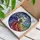Eclectic Style Enthusiasts' Vibrant Tiffany Glass Ghost Cactus Rainbow Mosaic Stained Glass Suncatcher - 3