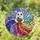 Eclectic Style Enthusiasts' Vibrant Tiffany Glass Ghost Cactus Rainbow Mosaic Stained Glass Suncatcher - 1