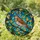 Nature Lovers' Tiffany Stained Glass Speckled Thrush Bird Amber Brown Golden Yellow Jewel Tone Mosaic Art Stained Glass Suncatcher - 1