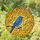 Nature Lovers' Sapphire Songbird Tiffany Glass Autumn Foliage Mosaic Pattern Stained Glass Suncatcher - 1