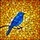 Nature Lovers' Sapphire Songbird Tiffany Glass Autumn Foliage Mosaic Pattern Stained Glass Suncatcher - 5