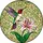Nature Lovers' Stained Glass Hummingbird Pink Lily Magenta Green Purple Orange Jewel Tone Ethereal Garden Mosaic Stained Glass Suncatcher - 5