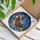 Dog Lovers' Tiffany Stained Glass Christmas Basset Hound Festive Lights Snowflake Mosaic Stained Glass Suncatcher - 3