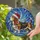 Dog Lovers' Tiffany Stained Glass Christmas Basset Hound Festive Lights Snowflake Mosaic Stained Glass Suncatcher - 2