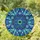 Intricate Pattern Admirers Tiffany-Style Six-Point Geometric Starburst Mosaic in Deep Blues & Teals with Silver Bezels Stained Glass Suncatcher - 1