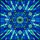 Intricate Pattern Admirers Tiffany-Style Six-Point Geometric Starburst Mosaic in Deep Blues & Teals with Silver Bezels Stained Glass Suncatcher - 5