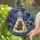 Sci-Fi Art Lovers' Intricate Stained Glass UFO Abduction Groundhog Cosmic Nebula Blue Orange Jewel Tones Stained Glass Suncatcher - 2