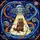 Sci-Fi Art Lovers' Intricate Stained Glass UFO Abduction Groundhog Cosmic Nebula Blue Orange Jewel Tones Stained Glass Suncatcher - 5