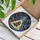 Sci-Fi Art Lovers' Intricate Stained Glass UFO Abduction Groundhog Cosmic Nebula Blue Orange Jewel Tones Stained Glass Suncatcher - 3