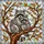 Raccoon Lovers' Tiffany Stained Glass Embracing Raccoons Tree Mosaic Amber Grey Jewel Tones Stained Glass Suncatcher - 5
