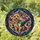 Yorkie Lovers' Intricate Golden Amber Sapphire Stained Glass Yorkshire Terrier Mosaic Paw Print Bone Design Stained Glass Suncatcher - 1