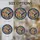 Yorkie Lovers' Intricate Golden Amber Sapphire Stained Glass Yorkshire Terrier Mosaic Paw Print Bone Design Stained Glass Suncatcher - 4