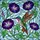 Nature Lovers' Vibrant Hummingbird Stained Glass Floral Mosaic Purple Green Blue Stained Glass Suncatcher - 5