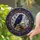 Dark Academia Enthusiasts Intricate Tiffany Stained Glass Raven, Skull, Books, Amber & Red Jewel Tones Mosaic Stained Glass Suncatcher - atYDL2-Es7