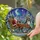 Holiday Enthusiasts' Intricate Tiffany Stained Glass Santa Sleigh Reindeer Winter Wonderland Mosaic Jewel Tones Stained Glass Suncatcher - 2