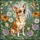 Dog Lovers' Tiffany Stained Glass Chihuahua Jewel Tone Floral Garden Mosaic Pattern Stained Glass Suncatcher - 5