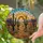 Nature Lovers' Intricate Stained Glass Desert Mosaic Art Saguaro Cactus Fiery Orange & Teal Jewel Tones Stained Glass Suncatcher - 2