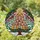Cat Lovers' Vibrant Stained Glass Cat Christmas Tree Holiday Mosaic Pattern Stained Glass Suncatcher - 1