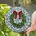 Christmas Enthusiasts' Tiffany Stained Glass Holly Wreath Red Green Snowflake Pattern Stained Glass Suncatcher - 2