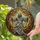 Dark Art Aficionados' Tiffany-Style Skeletal Ghost Amber Sienna Grey Gnarled Forest Stained Glass Mosaic Stained Glass Suncatcher - 2