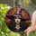 Fantasy Art Lovers' Edge-to-Edge Stained Glass Witch Emerald Green Purple Amber Ornate Skull Hat Design Stained Glass Suncatcher - 2