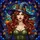 Fantasy Art Lovers' Edge-to-Edge Stained Glass Witch Auburn Hair Olive Corset Autumn Jewel Tone Mosaic Stained Glass Suncatcher - 5