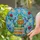 Book Lovers' Intricate Jewel Tone Stained Glass Reading Caterpillar Floral Garden Mosaic Stained Glass Suncatcher - NX5lrS7_Cf