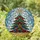 Holiday Enthusiasts' Multi-Colored Tiffany Stained Glass Christmas Tree Winter Mosaic Pattern Stained Glass Suncatcher - 1
