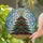 Holiday Enthusiasts' Multi-Colored Tiffany Stained Glass Christmas Tree Winter Mosaic Pattern Stained Glass Suncatcher - 2