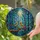 Nature Lovers' Tiffany Stained Glass Vibrant Songbirds Moonlit Forest Mosaic Emerald Deep Blue Fiery Orange Intricate Pattern Stained Glass Suncatcher - 2