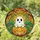 Halloween Enthusiasts' Tiffany Style Stained Glass Iridescent Ghost Jack-o'-Lantern Autumn Leaves Mosaic Stained Glass Suncatcher - 1