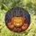 Halloween & Autumn Enthusiasts Menacing Jack-o'-Lantern Tiffany Stained Glass Gothic Cathedral Blue Orange Jewel Tones Stained Glass Suncatcher - 1