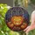 Halloween & Autumn Enthusiasts Menacing Jack-o'-Lantern Tiffany Stained Glass Gothic Cathedral Blue Orange Jewel Tones Stained Glass Suncatcher - 2