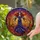Fantasy Art Lovers' Vibrant Jewel-Toned Intricate Stained Glass Witch Pumpkin Forest Stained Glass Suncatcher - 2
