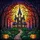 Gothic Art Enthusiasts' Tiffany Style Stained Glass Mansion Purple Orange Moon Forest Design Stained Glass Suncatcher - 5