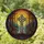 Art Enthusiasts' Jewel-Toned Stained Glass Celtic Cross Mystical Forest Sunset Mosaic Stained Glass Suncatcher - 1
