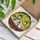 Winter Holiday Enthusiasts' Tiffany Style Stained Glass Snowman Family Red Green Poinsettia Holly Honeycomb Mosaic Stained Glass Suncatcher - 3