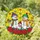 Winter Holiday Enthusiasts' Tiffany Style Stained Glass Snowman Family Red Green Poinsettia Holly Honeycomb Mosaic Stained Glass Suncatcher - 1
