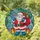 Christmas Lovers' Tiffany Stained Glass Santa Candy Cane Gifts Holly Snowflakes Jewel Tones Festive Pattern Stained Glass Suncatcher - 1