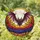 Gothic Fantasy Enthusiasts' Intricate Stained Glass Bat Full Moon Autumnal Misty Landscape Jewel Tones Stained Glass Suncatcher - qq_k-qnR4D