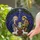 Christmas Devotees' Detailed Nativity Stained Glass Art, Mary Joseph Jesus, Golden Halos, Starry Sky, Tiffany Deep Blues, Radiant Golds Stained Glass Suncatcher - GkcYIPfJj2
