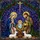 Christmas Devotees' Detailed Nativity Stained Glass Art, Mary Joseph Jesus, Golden Halos, Starry Sky, Tiffany Deep Blues, Radiant Golds Stained Glass Suncatcher - 5