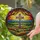 Art Lovers' Intricate Tiffany Stained Glass Cross Landscape: Deep Violet, Sunrise Hues Stained Glass Suncatcher - 2