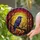 Art Lovers' Intricate Tiffany Stained Glass Raven Purple Blue Orange Red Autumn Forest Sunset Stained Glass Suncatcher - 2