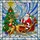 Holiday Enthusiasts' Tiffany Style Stained Glass Santa Sleigh Golden Reindeer Christmas Tree Intricate Jewel Tone Mosaic Stained Glass Suncatcher - 5